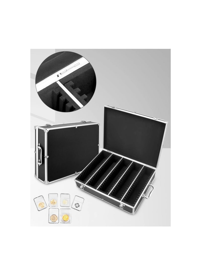 Generic - Coin Storage Box, 100 Graded Coin Slab Case, Trading Card Storage Box for PCGS, NGC & More, Coin Holder Display Case, Coin Collection Supplies, Black - Image 1