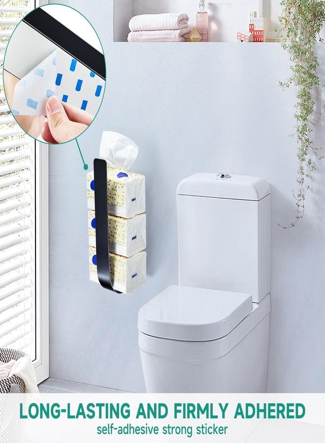 Oukimly Toilet Paper Storage Wall Mount, Over The Tank Extra Toilet Paper Holder for 3 Rolls Tissue, Metal Tissue Roll Storage Stand for Bathroom, RV Adhesive Loo Roll Holder (Black) - Image 5