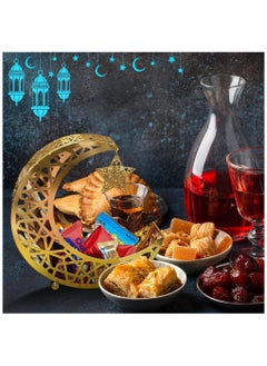 Eid Plate Ramadan Decoration，Moon Star Dinner Plate Tray Ramadan Decoration,Eid Mubarak Moon Star Serving Tray Tableware Dessert Food Storage Container Ramadan Muslim Islamic Party Supply（Gold） - pzsku/ZEDACB2062452F5979308Z/45/_/1736850016/bf9d6bec-48d9-49fd-88aa-3761da5f432c