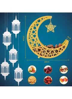 Eid Plate Ramadan Decoration，Moon Star Dinner Plate Tray Ramadan Decoration,Eid Mubarak Moon Star Serving Tray Tableware Dessert Food Storage Container Ramadan Muslim Islamic Party Supply（Gold） - pzsku/ZEDACB2062452F5979308Z/45/_/1736850029/db4ddcc6-2407-4ff8-8766-6fb6658b0f1b