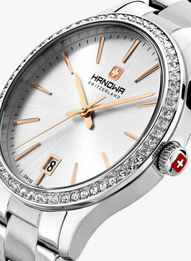 Hanowa  Tresa White Dial Silver Stainless Steel Bracelet Analog Watch for Women 36mm for Women | Best Price UAE