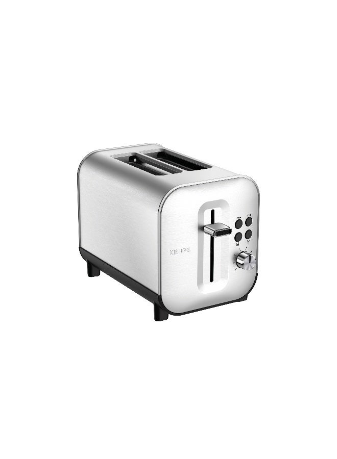 KRUPS First Toaster 2 Slots | Customized Toasting | 4 Functions | 850 W | 8 Browning Levels | High-Lift Lever | Stainless Steel | KH682DM0 850 W KH682DM0 Stainless steel - Image 1