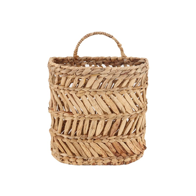 SHCMSADO Wicker Hanging Basket Handmade Woven Hanging Storage Basket Natural Wicker Decorative Baskets for House Garden Wedding Wall Decorations,12*5*12 - Image 1
