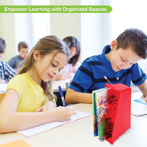 Fun Express Magazine Holder Book Bins 6 Pack HeavyDuty Plastic Bins for Organization Folder Organizer for Classroom Storage Home Office Teacher Organization MultiColor Set 5x125x725 - Image 3