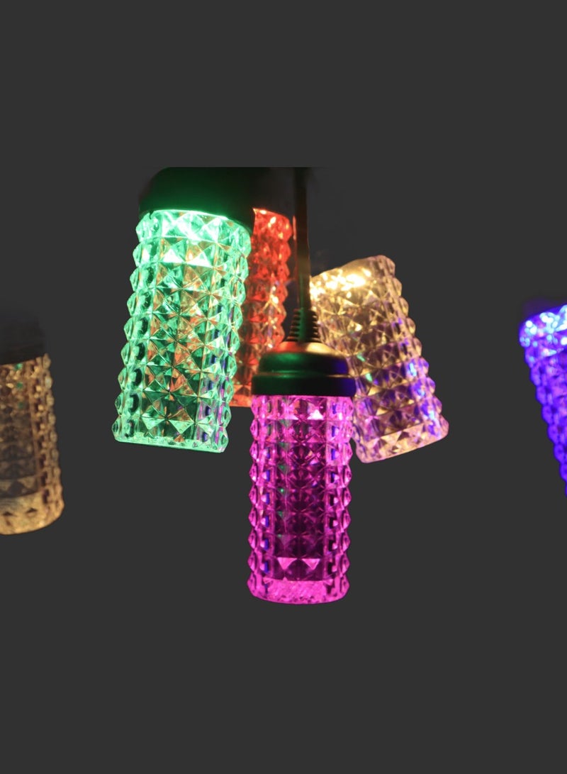 يوويل أضواء رمضان 10 مصابيح LED سلسلة أضواء خرافية RGB في الهواء الطلق ضوء الفناء لحديقة ديكور الحفلات ضوء 5 متر سلسلة أضواء خارجية أضواء زينة رمضان  - Image 2
