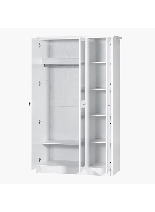 Home Box Cornell 3-Door Wardrobe with Mirror - Image 5
