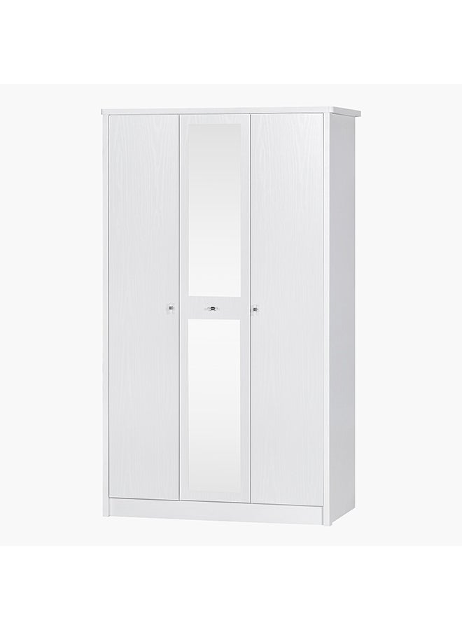 Home Box Cornell 3-Door Wardrobe with Mirror - Image 2