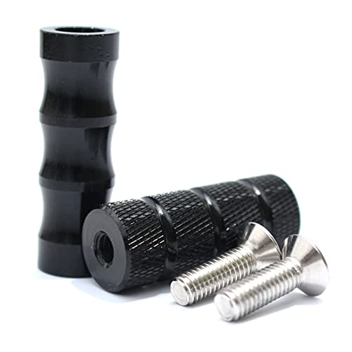 ONETEN CNC Motorcycle Knurled Shifter Peg AntiSkid Gear Shift Brake Lever Foot Pegs Pedal 6mm Hole Front Footrests Footpeg Rearsets For YAMAHA Honda Suzuki Kawasaki Ducati Aprilia Racing Motorbike - Image 1