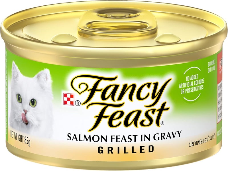 Fancy Feast Purina Grilled Salmon Wet Cat Food 85g (Pack of 24) - Image 1