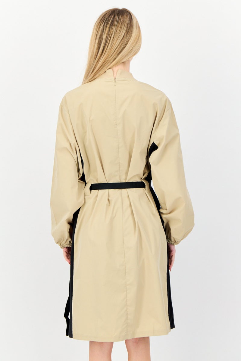 adidas Originals Women Sportswear Fit Long Sleeves Outdoor Belted Dress, Multicolor  - Image 4