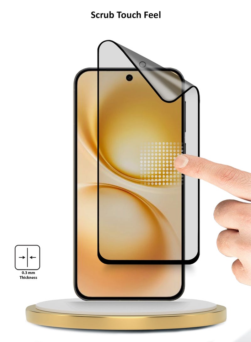 دبليو تيك حماية شاشة مرنة كاملة التغطية بحماية كاملة مع طلاء غير لامع من السيراميك النانوي 5G vivo X200 FE 2025 (MSCNMN) - شفاف/أسود - Image 4