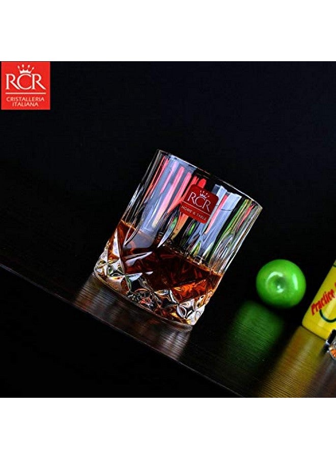 RCR Cristalleria Italiana Opera Double Old Fashioned Luxury Crystal Whiskey Glass for Scotch Whisky -Set of 6 (300 ml,Italy Made) - Image 4