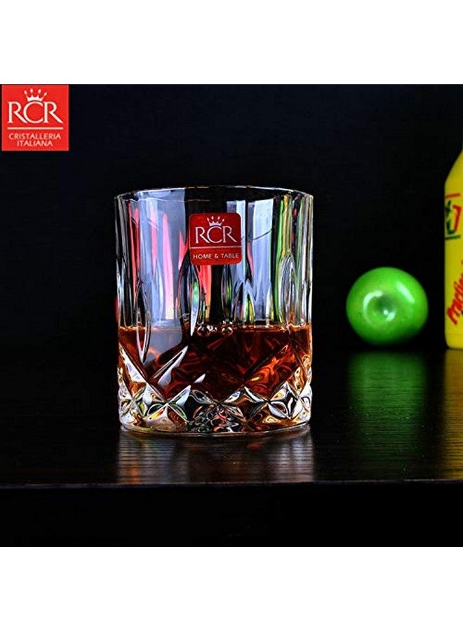 RCR Cristalleria Italiana Opera Double Old Fashioned Luxury Crystal Whiskey Glass for Scotch Whisky -Set of 6 (300 ml,Italy Made) - Image 2