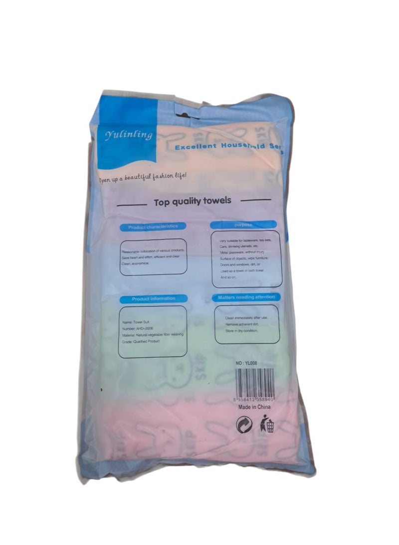 مجموعة فوط ميكروفايبر 5 قطع متعددة الألوان - Image 2