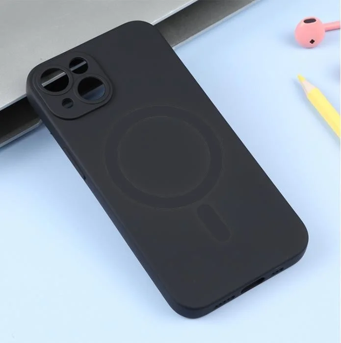 بولهاموبيل Polham Magsafe Compatible iPhone 14 Plus 6.7 inch Silicone Case, Camera Protector, Shock Absorber, Launch Case