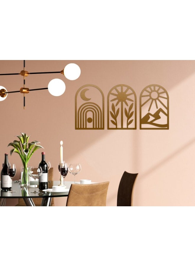 Home Gallery Set Of Boho Design Wood Wall Art - Image 3