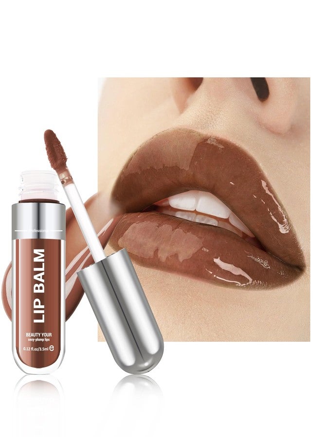 LYSdefeu Tinted Lip Gloss Oil, Nude Brown Hydrating Lip Tint Stain, Sheer Lip Treatment Moisturizer, Moisturizing Lip Tint Balm Lipstick Lipgloss, Glow Reviver Lips Care Oil, Christmas Makeup Gift for Women-05 - Image 1