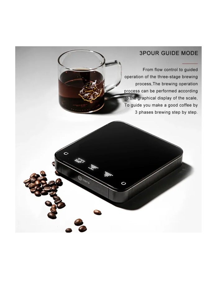 zeroHero Coffee Scale V2.0 – Aluminum Alloy/ABS/Glass, 0.5g-2000g  - Image 2