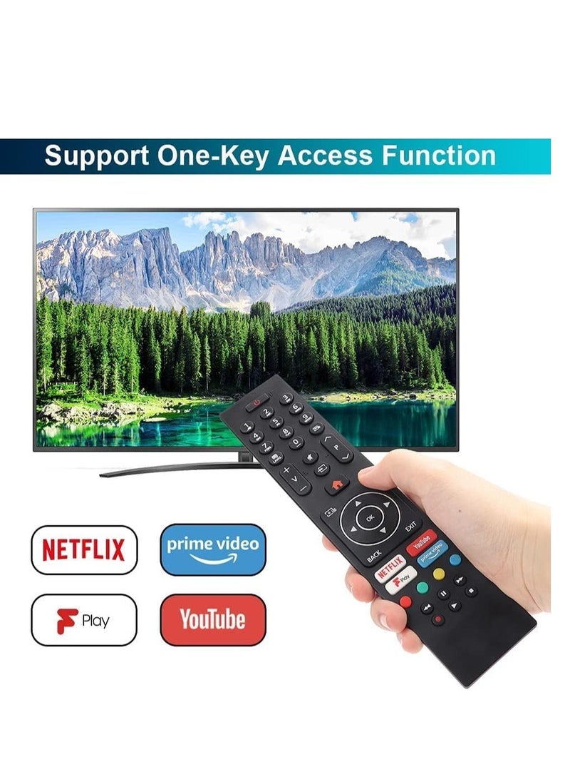 Generic - Remote Control for JVC Bush Digihome Luxor Polaroid Finlux Celcus Techwood Logik Vestel Smart TV with Prime Video Netflix Youtube F play Freeview Buttons, No Setup Required - Image 1