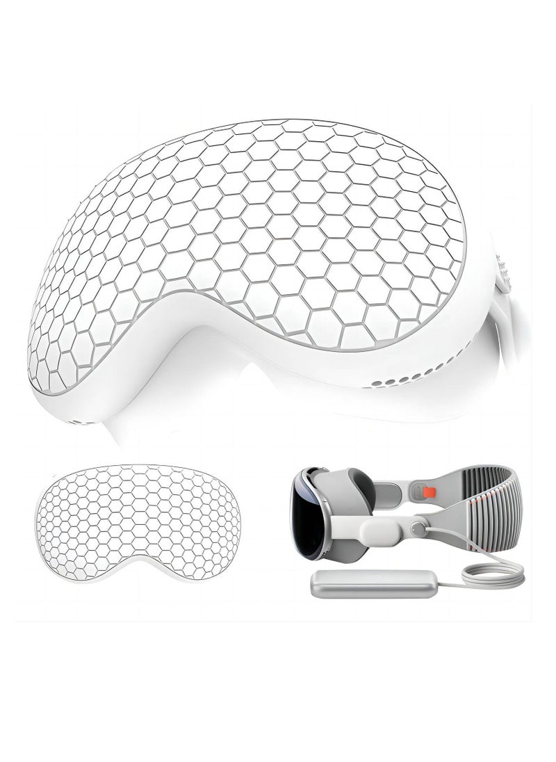 Generic - Compatible with Apple Vision Pro Case and Protective Cover Full Protective Cover for Vision Pro VR Headset 2024 Accessories Provides Superior Protection Against Scratches White - Image 1