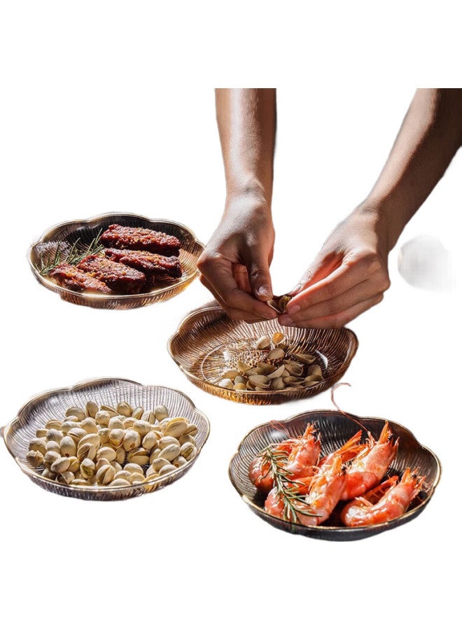Yijuke (Yijuke) [Set Of 4] Bone Disposal Dish, Fruit Plate, Snack Tray, Small Plate, Household Storage Tray, Nut Dish, Small Dishes - Image 3
