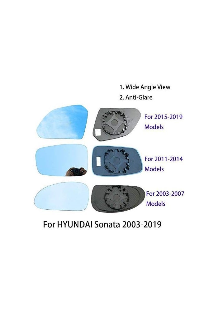 Wivplex Heated Side Mirror Glass for Hyundai Sonata 2003-2019 - Image 3