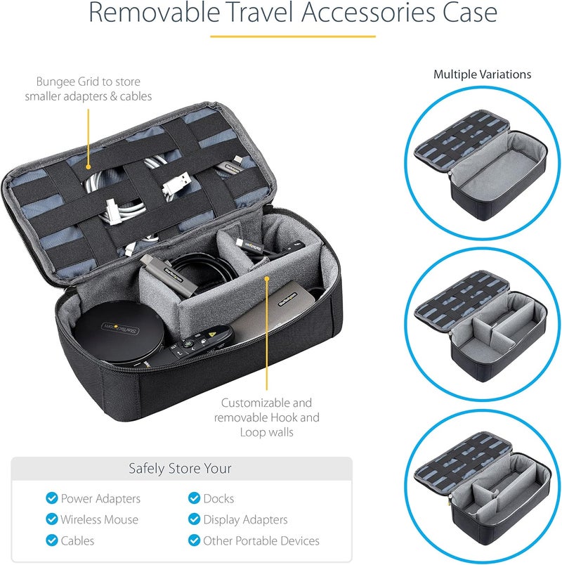 StarTechcom Unisex Backpack Ergonomic Computer Bag with Removable Accessory CaseLaptopTablet PocketsNylon Black 173 Professional IT Tech Backpack for WorkTravelCommute NTBKBAG173 - Image 4