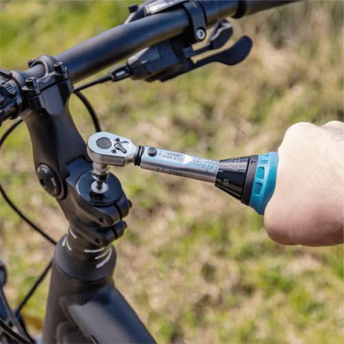 HAZET Torque Wrench 5108-2CT for Bicycles I Output: Square 6.0.12 In 1/4 Inch, Tolerance: 4%, 2.5-4.87 Galbf-Ft, Fine Graduation I Reversible Ratchet, For Bikes I Tool for Road Bikes, 9.13 In - Image 4