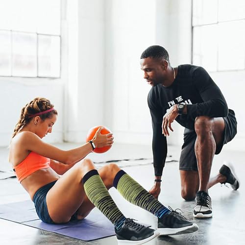 Double Couple 3 Pairs Compression Socks for Women Men 20-30mmhg Knee High Stocking for Sports Running Travel Nurses - Image 4