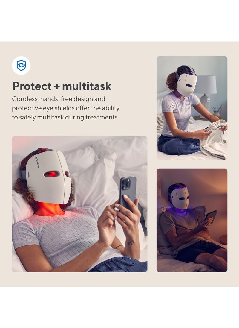 Therabody - TheraMask by Therabody LED Light Therapy Skin Care Face Mask with Vibrating Massage - FSA Eligible Blue & Red Light Therapy for Face - LED Face Mask Facial Massager for Wrinkles, Skin Tightening & Dark Spots - Image 1