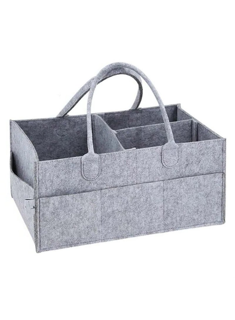 STAR BABiES Diaper Caddy Organizer With Disposable Changing Mat Pack Of 50 - Grey - Image 4