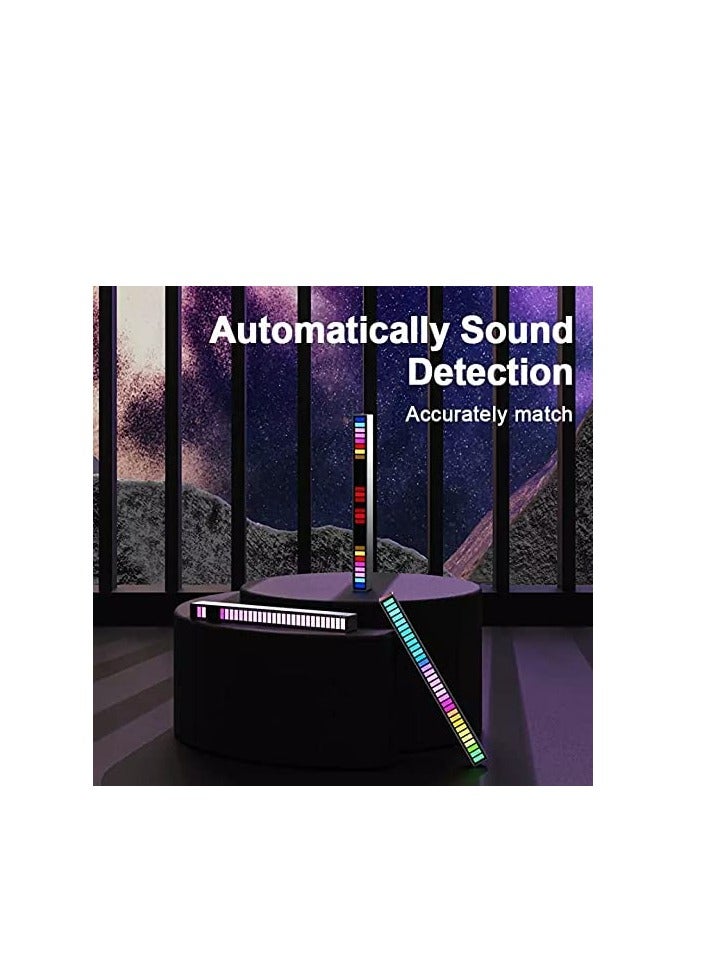 Creativity share Voice-activated Rhythm Light Stick 32-Bit RGB Audio Spectrum Bar Pickup Ambient DJ LED Display Rhythm Pulse Colorful Signal  - Image 3
