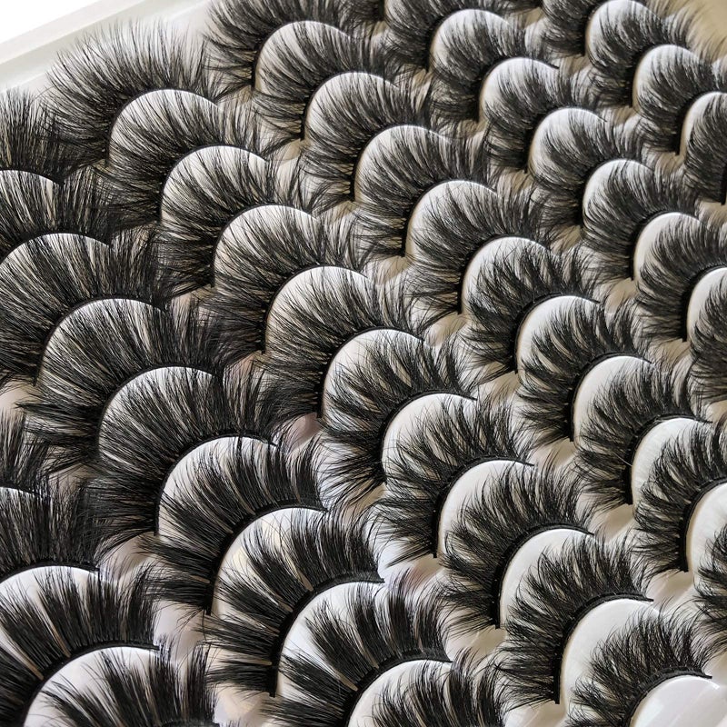 Gmagictobo False Eyelashes 30 Pairs Pack Faux Mink Lashes 20MM Long Dramatic 6 Styles Mixed 5D Medium Volume Thick Fake Eyelashes Soft Crossed Makeup Eye Lashes - Image 5