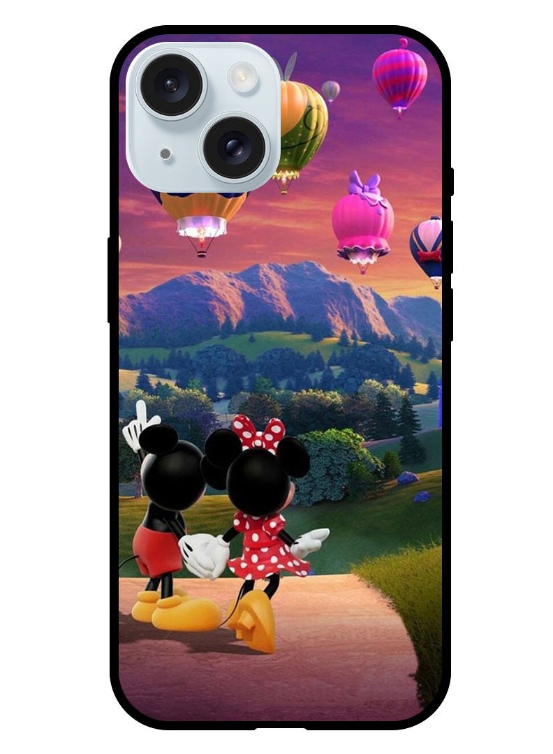 Theodor Protective Case Anti Scratch Shock Proof Bumper Cover For iPhone 15 Plus Mickey Minnie - Image 1