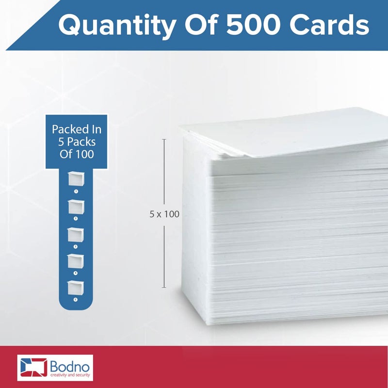 Bodno Premium CR80 30 Mil Graphic Quality PVC Cards - 500 Pack - Image 3