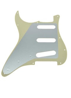 Bukela 11 Hole ST/Strat Style Pickguard SSS Pick Guard for USA/Mexico Stratocaster/Strat Aged White 3 Ply  - Image 5