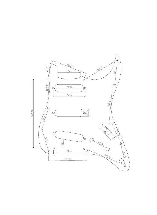 11 Hole ST/Strat Style Pickguard SSS Pick Guard for USA/Mexico Stratocaster/Strat Aged White 3 Ply - pzsku/ZEDADF932F3A7CCE16EA0Z/45/_/1740559575/4ed841bc-45dd-4efb-bdfa-99101aa343a2