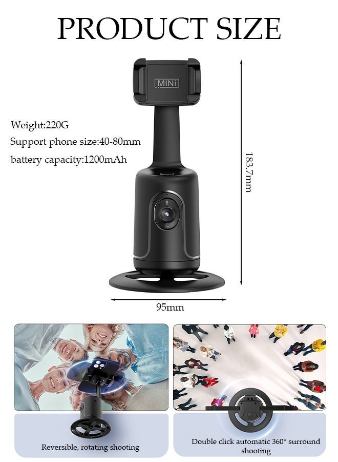 DUNISO Auto Face Tracking Tripod, 360°Rotation Auto Tracking Phone Holder Body Track Camera Mount with Remote, No App, Gesture Control, Moving Tripod for Vlog Live Streaming Video Recording Tiktok - Image 4
