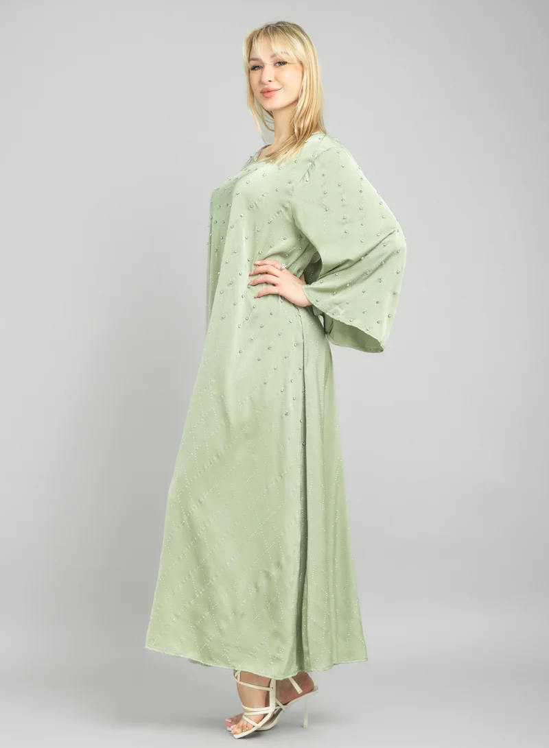 IKKXA Crystal Breeze Jalabiya CJ1083 Green