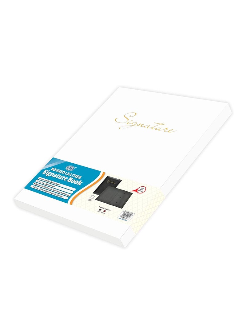 FIS Signature Book 10-Divisions Bonded Leather, Black - FSCL1-10BNBK - Image 3