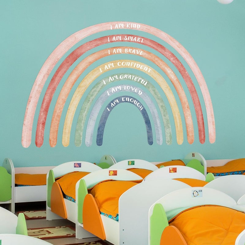 Tinideya Watercolor Rainbow Wall Decal - Image 5