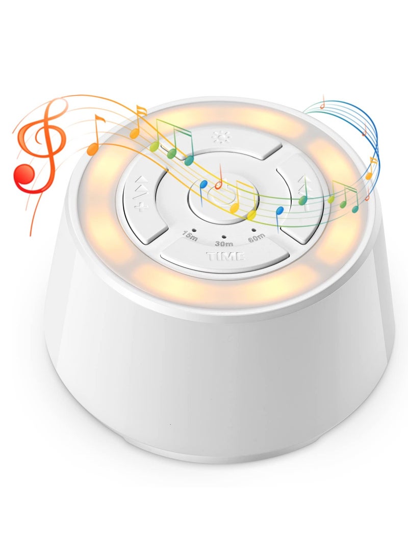 SYOSI White Noise Machine, Portable Sound Machine for Baby Adult, Noise Canceling for Sleep Aid with Night Light 16 Soothing Sounds 3 Timing Modes Sound Machine for Sleeping, Home Office Travel Gift  - Image 1