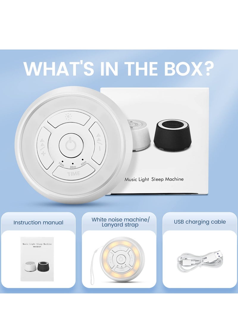 SYOSI White Noise Machine, Portable Sound Machine for Baby Adult, Noise Canceling for Sleep Aid with Night Light 16 Soothing Sounds 3 Timing Modes Sound Machine for Sleeping, Home Office Travel Gift  - Image 2