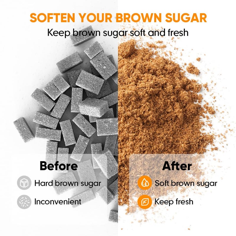 Moryimi Brown Sugar Container Airtight, 2 Quart Brown Sugar Keeper Storage Container with Spoon - Image 2