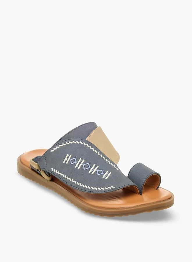 الواحة Boys Slip-On Leather Arabic Sandals
