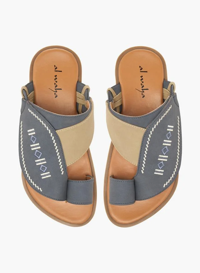 الواحة Boys Slip-On Leather Arabic Sandals