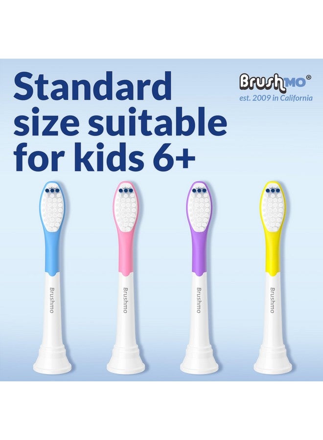 Brushmo رؤوس فرشاة أسنان بديلة متوافقة مع فيليبس سونيكير للأطفال 6+ Hx6042 Hx6032 8 عبوة - Image 2