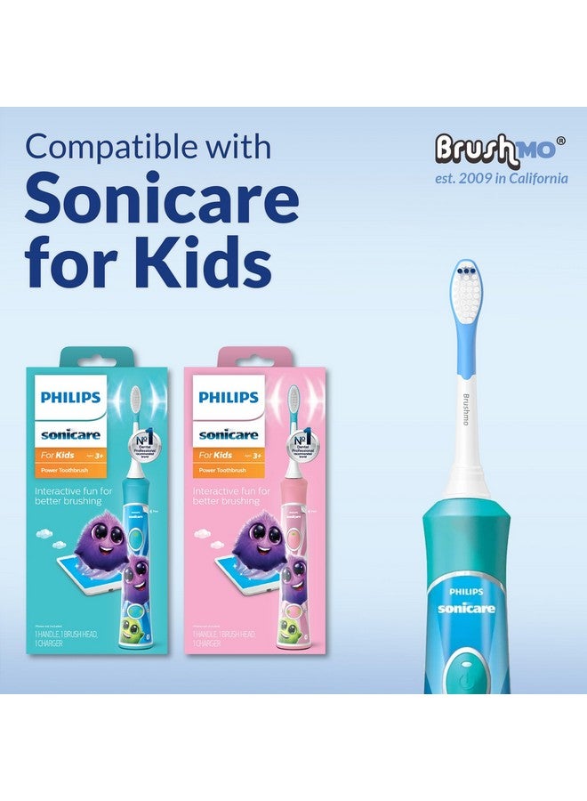 Brushmo رؤوس فرشاة أسنان بديلة متوافقة مع فيليبس سونيكير للأطفال 6+ Hx6042 Hx6032 8 عبوة - Image 4