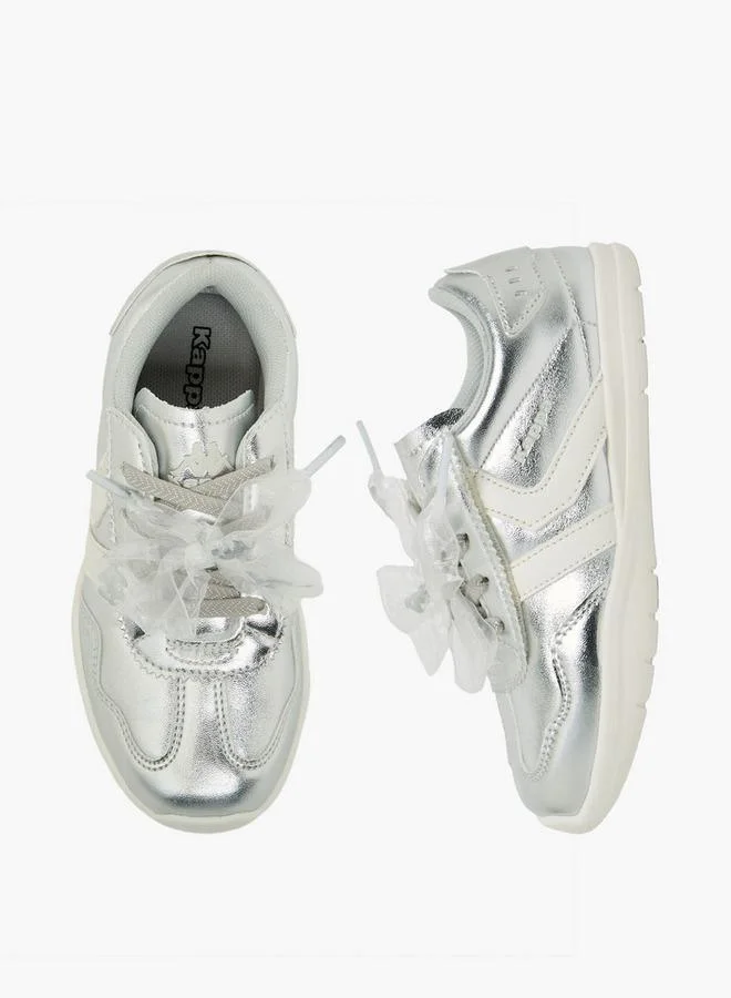كابا Girls Bow Lace-Up Ankle School Sneakers