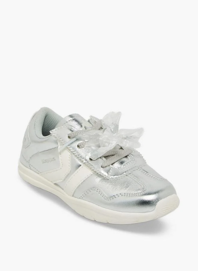 كابا Girls Bow Lace-Up Ankle School Sneakers